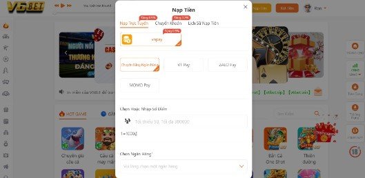 nạp rút tiền V6bet