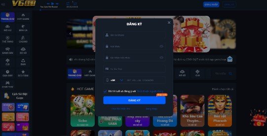 đăng kí tài khoản V6bet